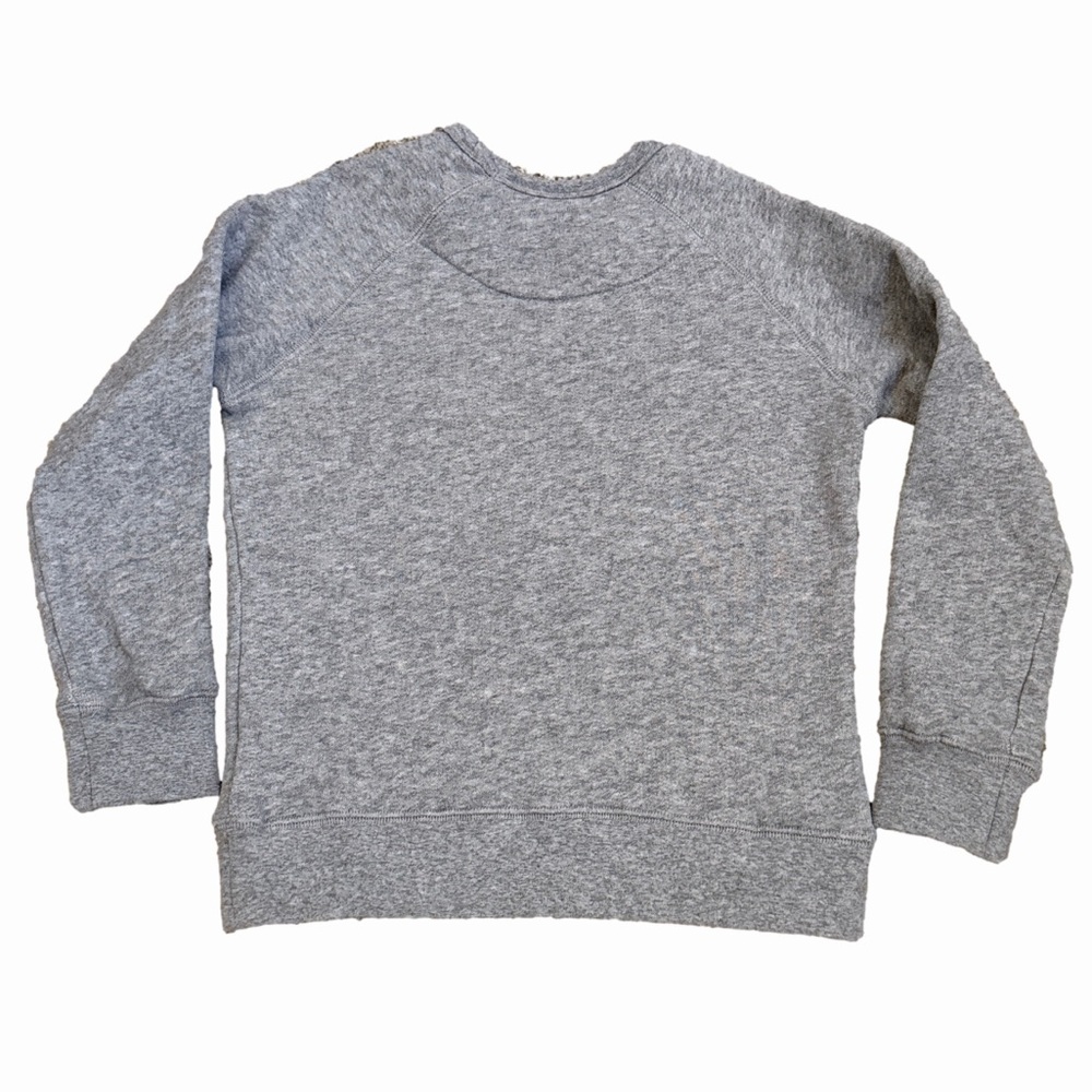 Junk Food Clothing x Disney Kids’ Mickey Raglan Fleece Heather Grey Sweatshirt—S - Picture 8 of 11